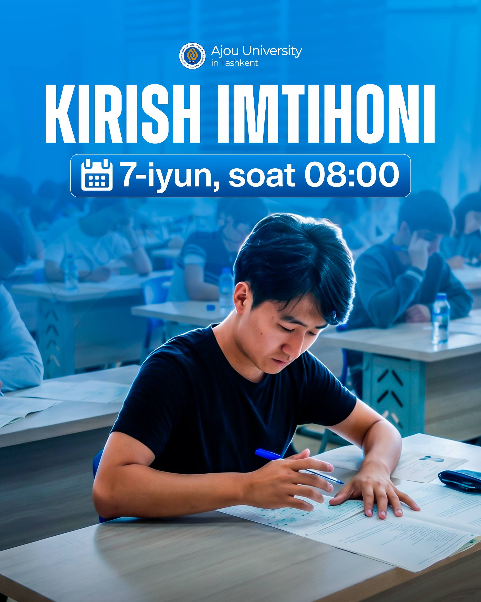 The entrance exam is only a few days away.